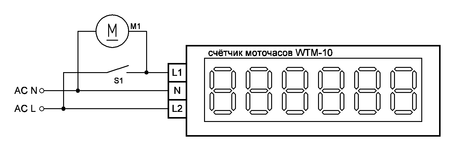 Счетчик моточасов WTM-10 IP65 купить в интернет-магазине ООО «НТК Приборэнерго»