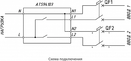 Устройство автоматического ввода резерва ATS94103 (100 А) купить в интернет-магазине ООО «НТК Приборэнерго»