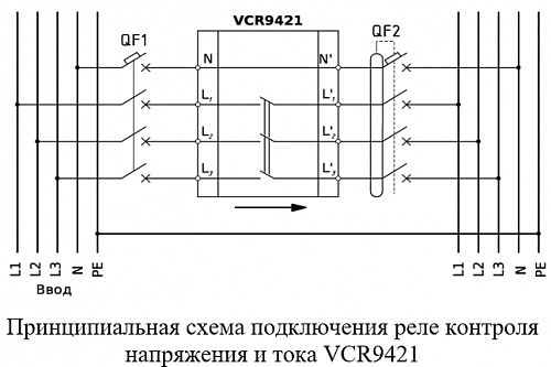 Реле контроля напряжения и тока VCR9421 купить в интернет-магазине ООО «НТК Приборэнерго»