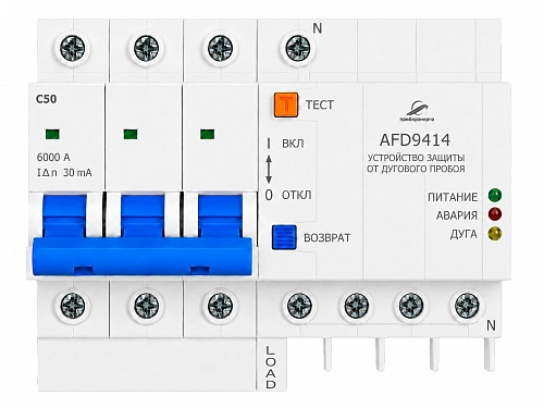 Устройство защиты от дугового пробоя AFD9414 (50 А) купить в интернет-магазине ООО «НТК Приборэнерго»