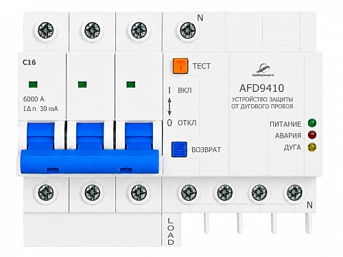 Устройство защиты от дугового пробоя AFD9410 (16 А) купить в интернет-магазине ООО «НТК Приборэнерго»