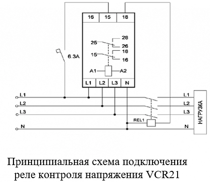 Реле контроля напряжения VCR21 купить в интернет-магазине ООО «НТК Приборэнерго»